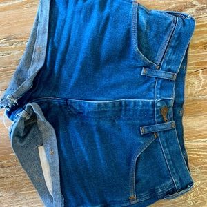 Denim wrangler shorts!